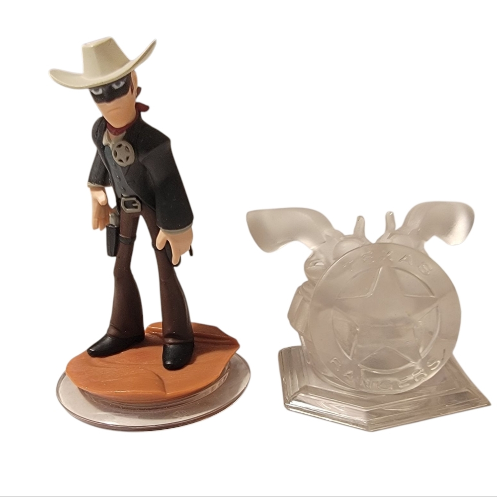 1.0 DISNEY Infinity Lone Ranger Figure + Texas Ranger Crystal